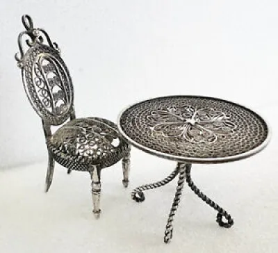 Miniature Table and Chair - dutch