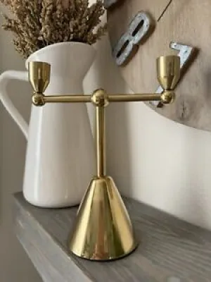 Tivoli Solid Brass Pirouette - candle holder