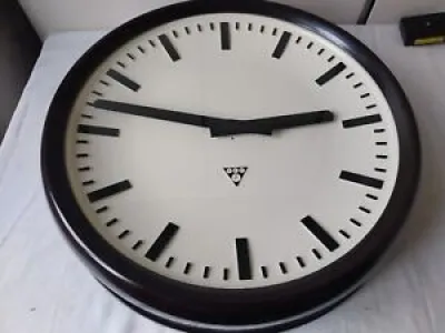 Horloge de gare Pragotron PV423 / 50 cm horloge industrielle avec mouvement à quartz - 1 x batterie AA