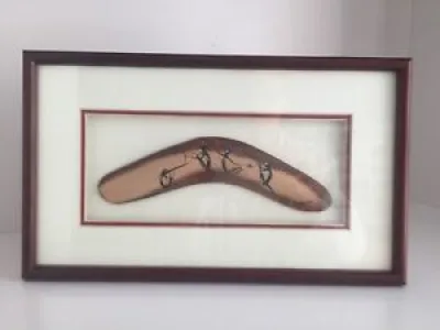 Exquisite Painted Aboriginal - boomerang