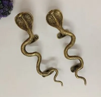 Laiton Cobra Design Porte - serpent