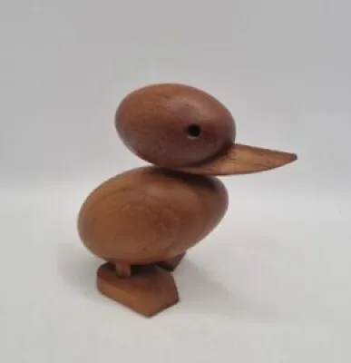Figurine en bois canard - faite