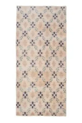 Handknotte Ecru and Gray - karapinar rug