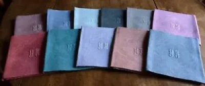 11 serviettes de table - teintes