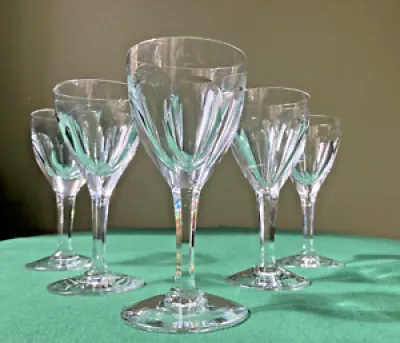 5 verres en cristal Saint-Louis