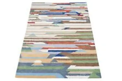 Colourful Carpet 100% - blue wool