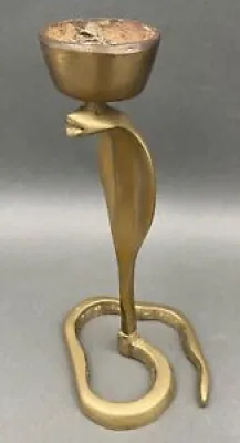 Bougeoir en bronze décor - cobra