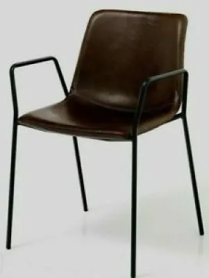 Tomasucci - Lot de 2 chaises cuir