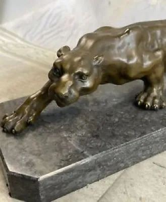 Sculpture Africain Lionne - animal