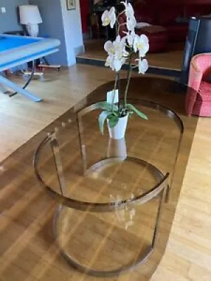 Table verre/métal  salle - milo baughman