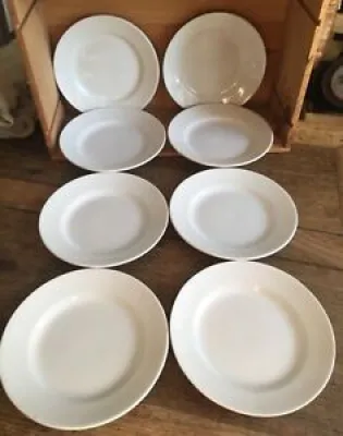 8 assiettes blanches - niderviller