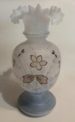 Vase Opaline Blanc Reflet
