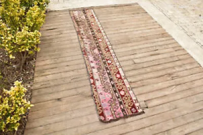 Turkish Kilim rug 1x7 - wool runner