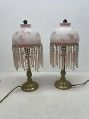 Paire De Lampes de Table - franges