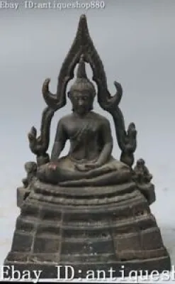 Bronze noir seat Sakyamuni