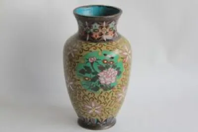 Ancien vase émaux cloisonnés