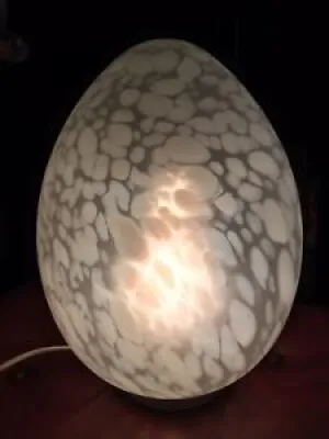 LAMPE OEUF EN VERRE BLANC - transparente