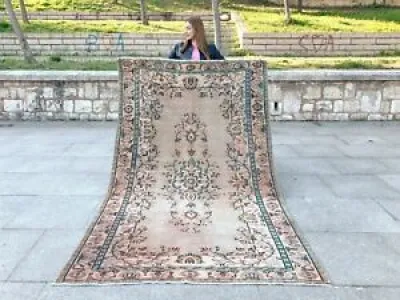 FADED VINTAGE oushak - turkish rug