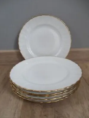 6 ASSIETTES PLATES blanches