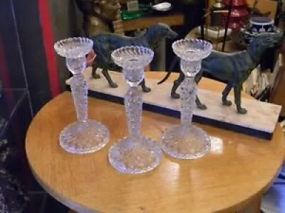 Trio de Bougeoirs Verre - vallerysthal portieux
