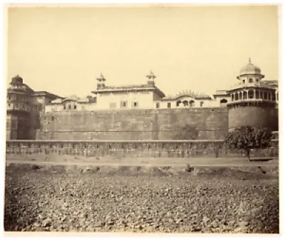 india, Fort at Agra Vintage