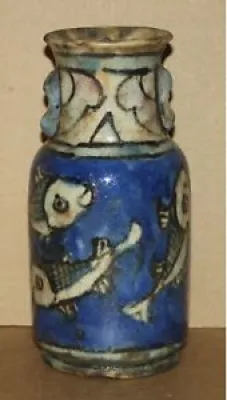 Vase ancien art oriental - poissons