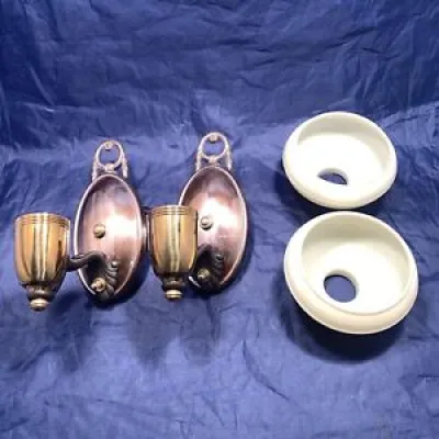 Antique pair Mid Century - brass