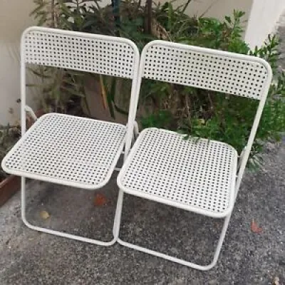 2 chaises pliantes métal - plia