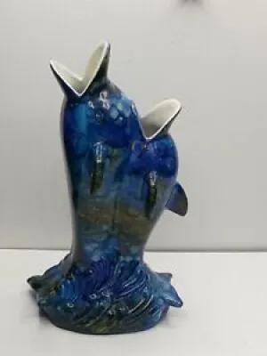 Petit vase deux dauphins - bouillet
