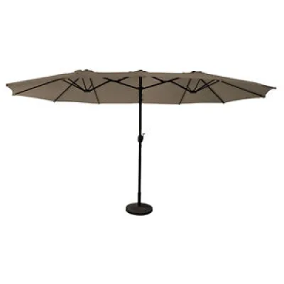 parasol double 2,7x4,6m - taupe