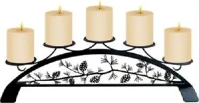 Wrought Iron Table Top - candle holder