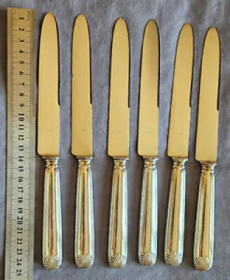 6 couteaux de table manches - minerve