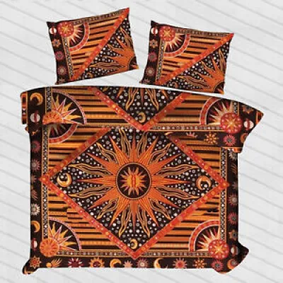 Orange & Black Indian - bedding