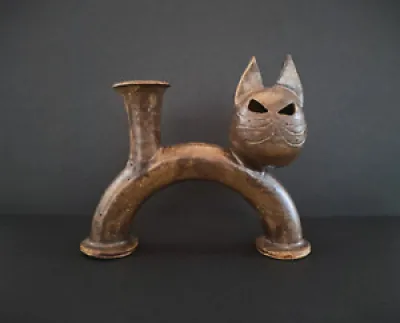 Figurine vintage chat céramique