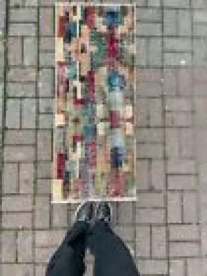 VINTAGE TRIBAL HAND KNOTTED - wool runner