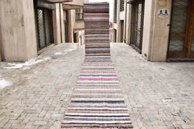 Turkish Kilim 3x20 Rare - hallway runner