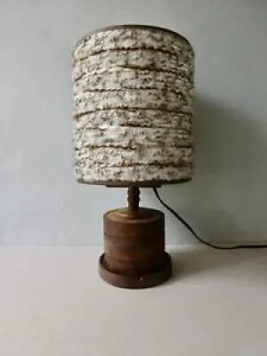 Lampe en bois, Art Populaire,