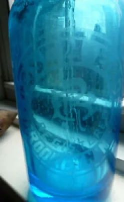 Vintage soda Siphon Blue