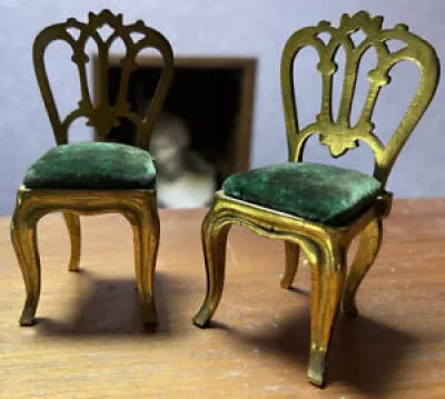 Paire de chaises miniatures - feutre