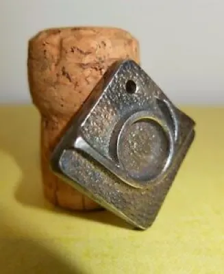Pendentif en bronze argenté - monique gerber