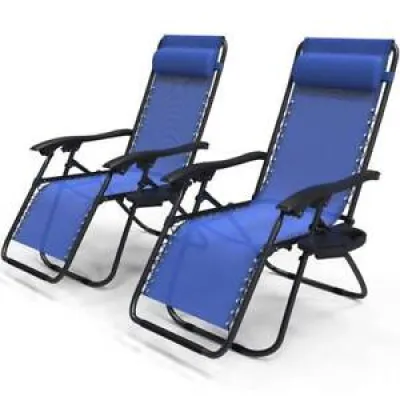Chaise longue inclinable - textilene