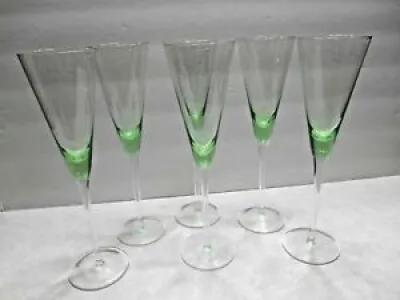 GORGEOUS SET OF 6 CHAMPAGNE - clear