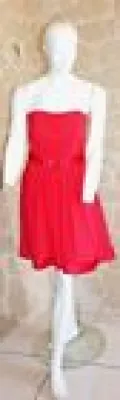 Robe cocktail rouge taille - mademoiselle