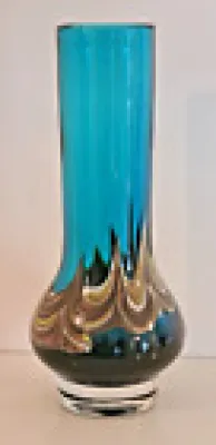 Beau vase turquoise artistique, - schott
