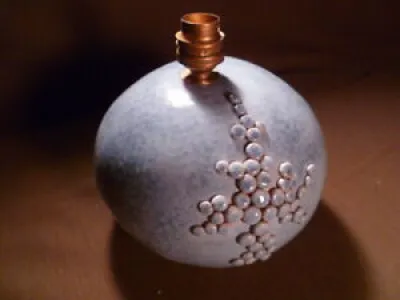 Lampe boule aplatie ceramique