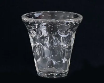Ancien Vase en Cristal - bulles