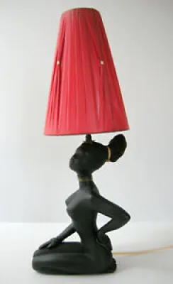 LAMPE VINTAGE 1950 CERAMIQUE - africaine