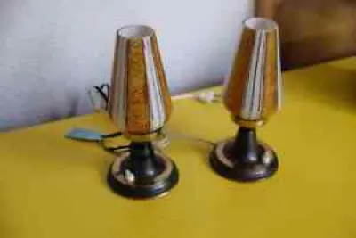 pair vintage table lamp