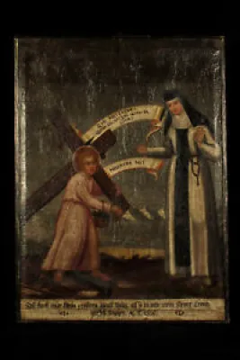 Ancienne peinture à - religieuse