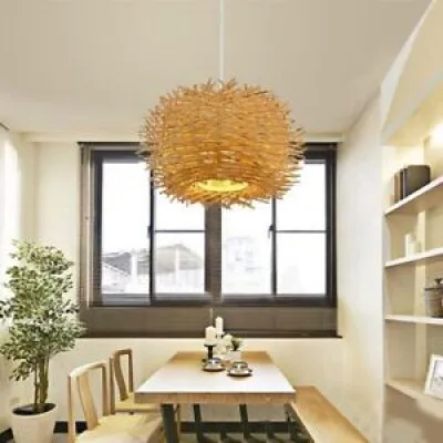 Wood Bamboo hanging Lamp - light